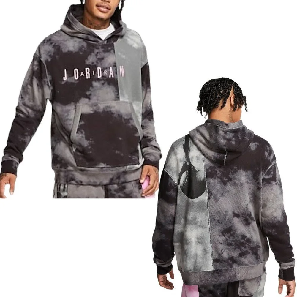 Air Jordan - Men’s ‘Sport DNA’ Hoodie in 'DIY Smoke Gray Tie-Dye' - Medium